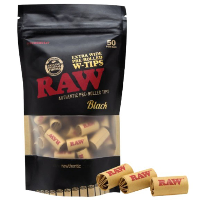 Picture of RAW TIPS BLACK EXTRA WIDE 50CT/BAG