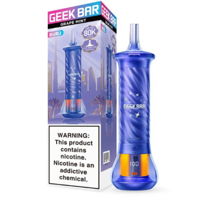 Picture of GEEKBAR BURJ DISPOSABLE 80K PUFF 5CT/BOX - GRAPE MINT