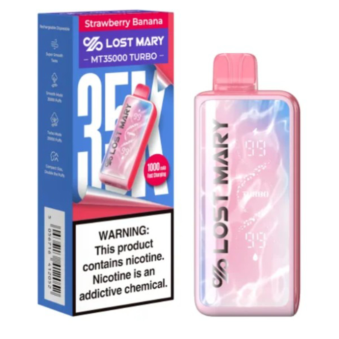 Picture of LOSTMARY TURBO DISPOSABLE MT35000 5CT - STRAWBERRY BANANA