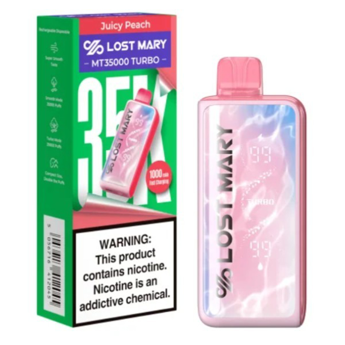 Picture of LOSTMARY TURBO DISPOSABLE MT35000 5CT - JUICY PEACH